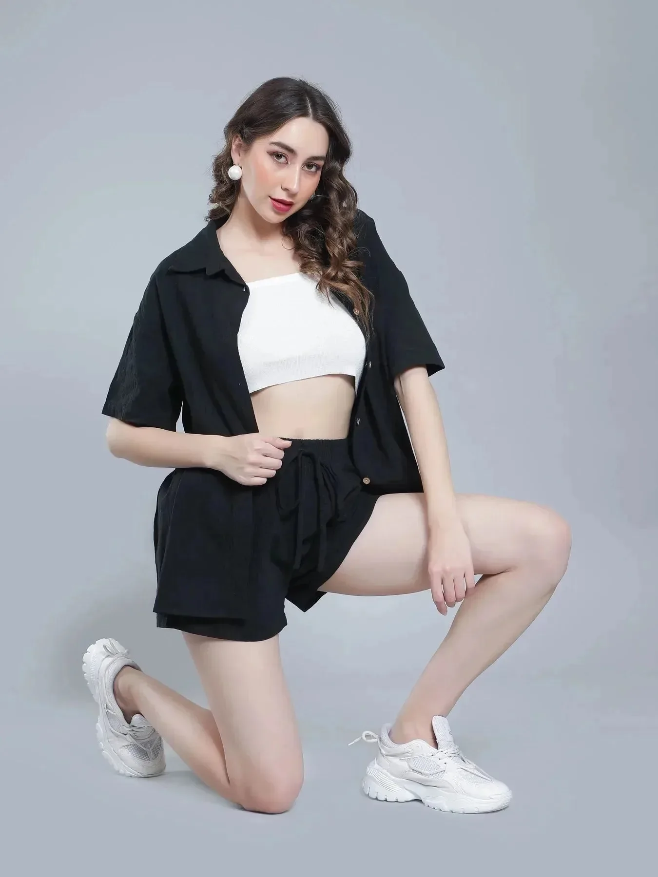 Shirt Shorts Two-Piece Casual Set - Image 17