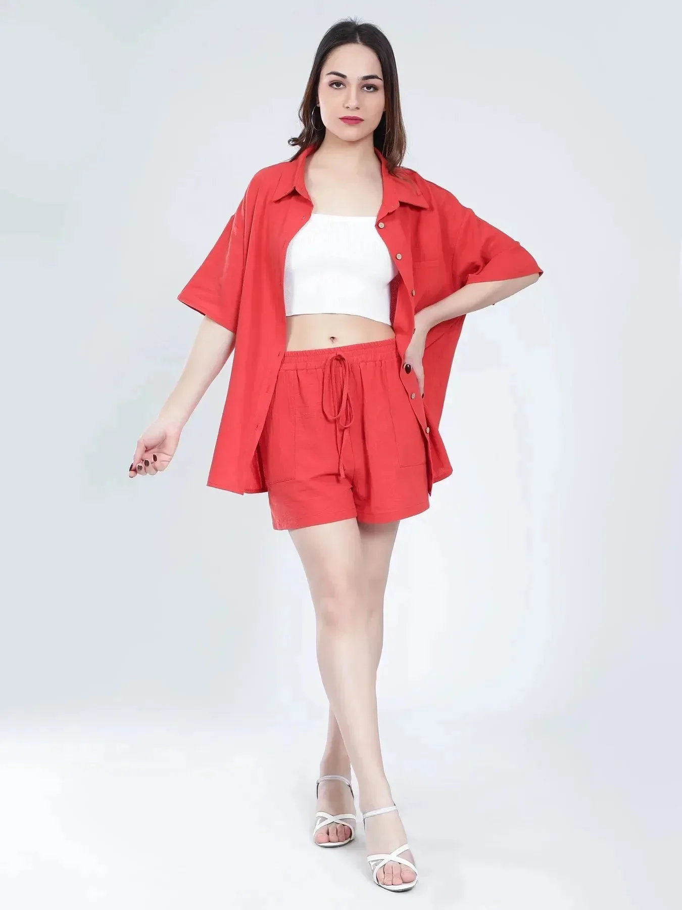 Shirt Shorts Two-Piece Casual Set - Image 6