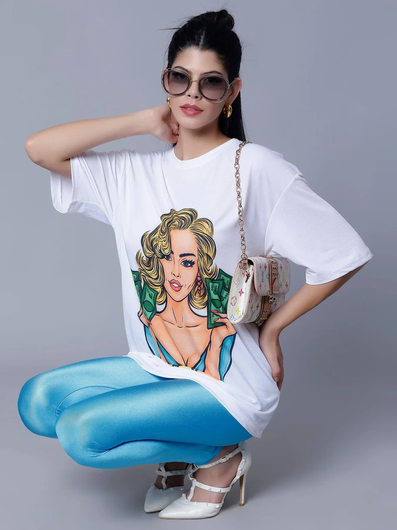 Skinny Fit Shiny Leggings - Image 3