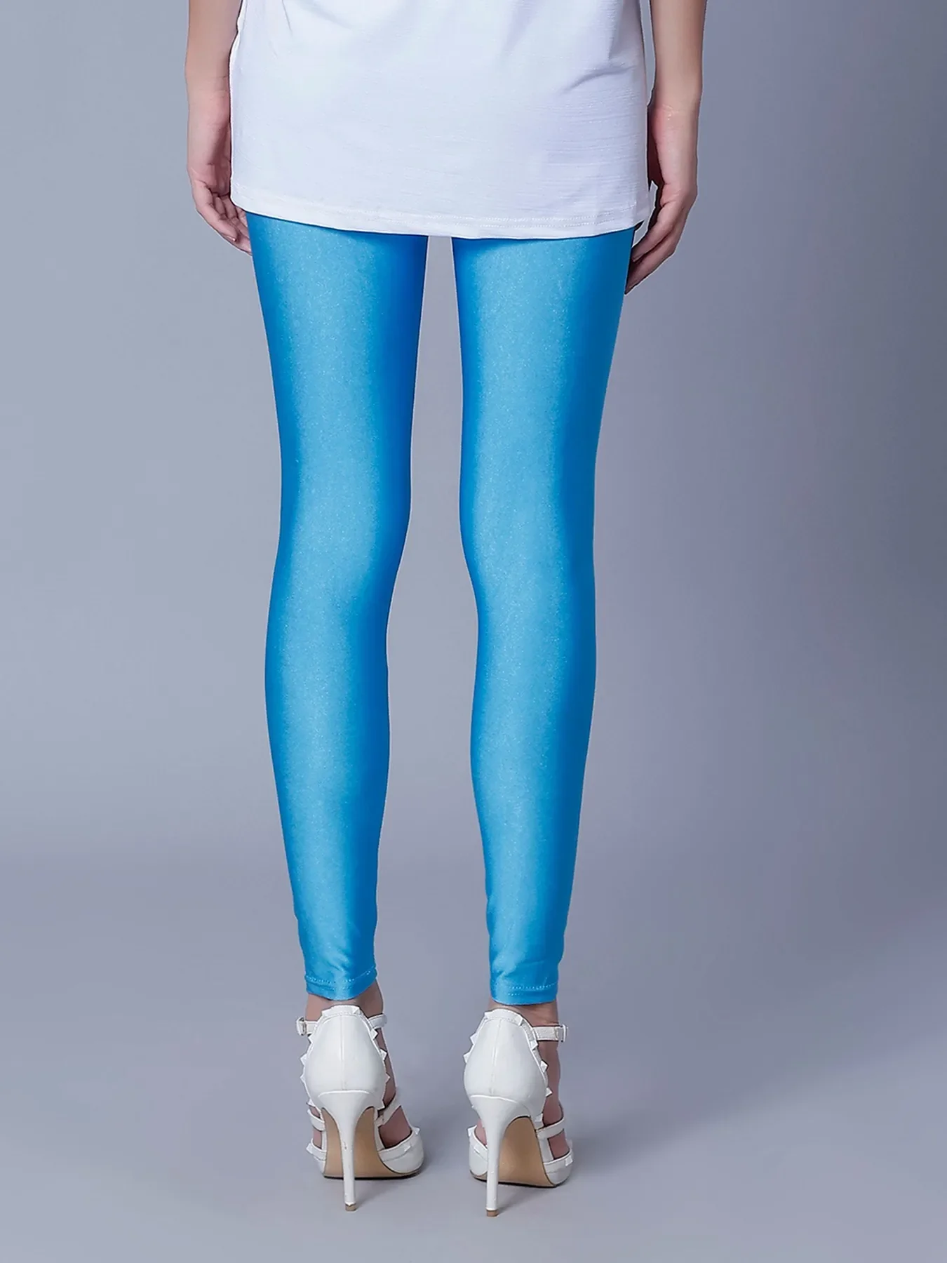 Skinny Fit Shiny Leggings - Image 4