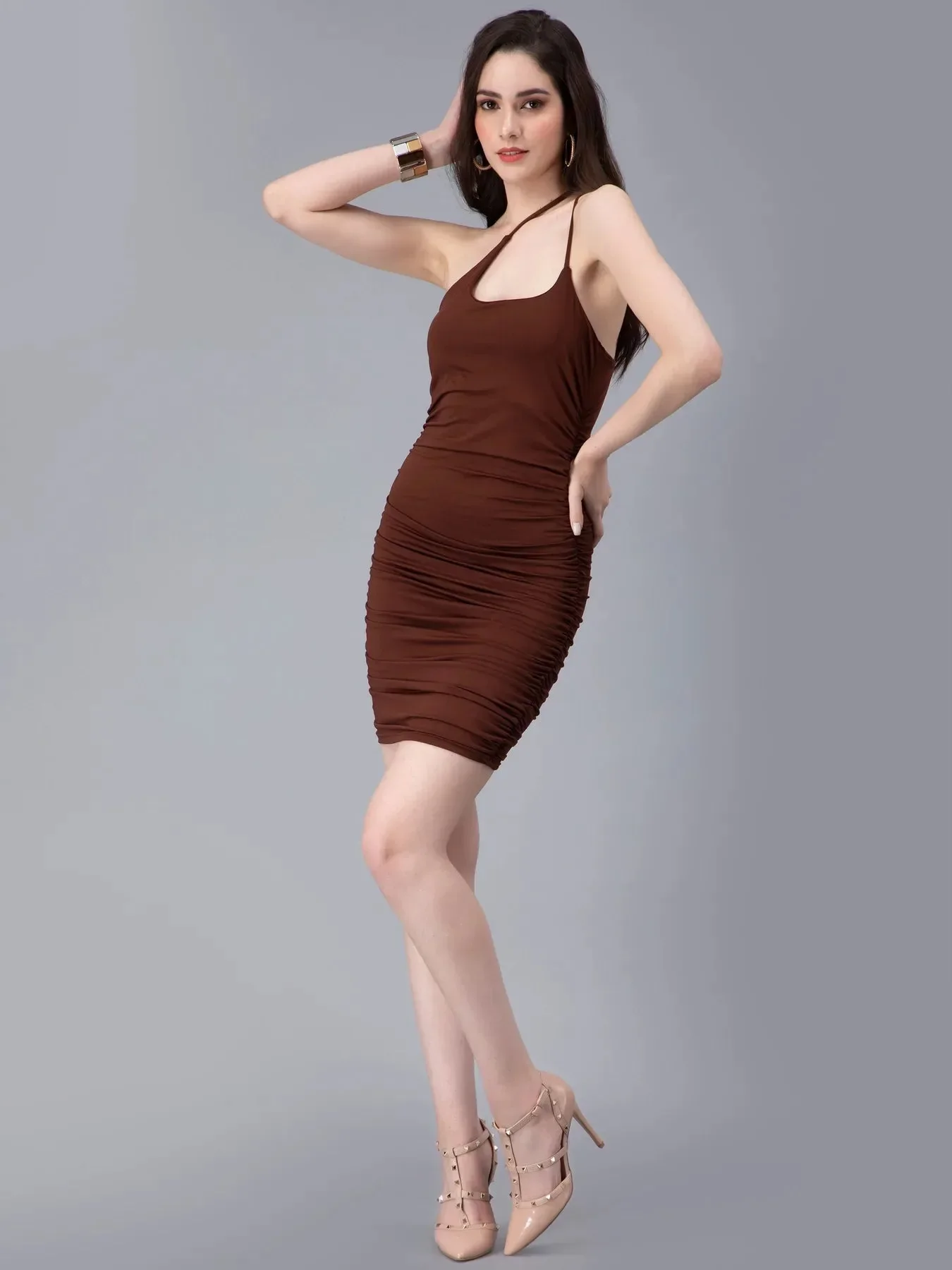 Strappy Dress With Ruching - Image 5