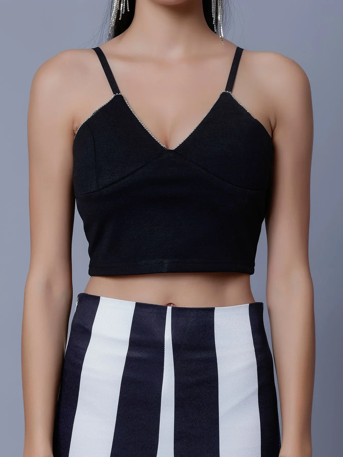 Strappy Rhinestone Detail Two Piece Set - Image 6