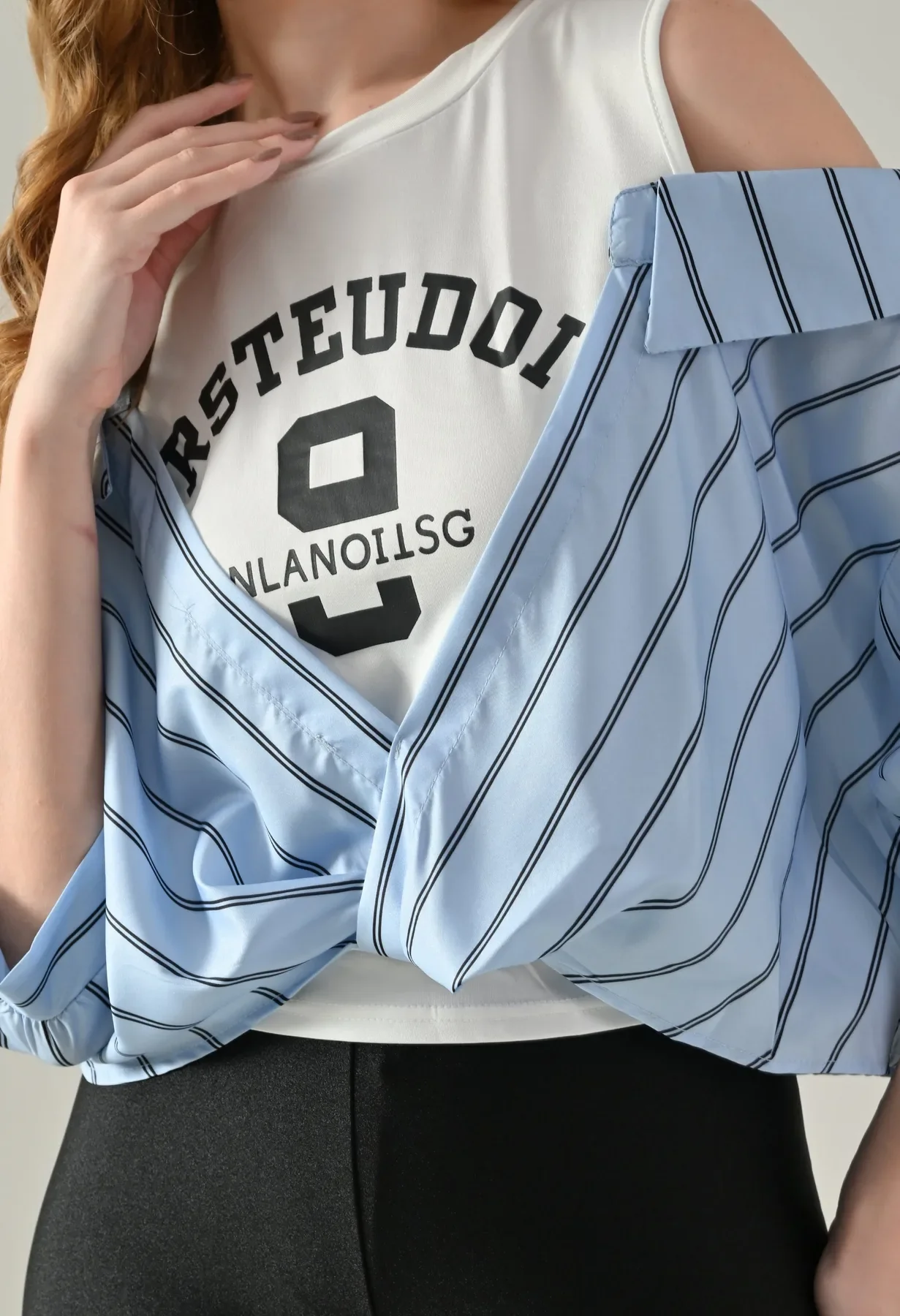 Striped Fusion Tee - Image 8