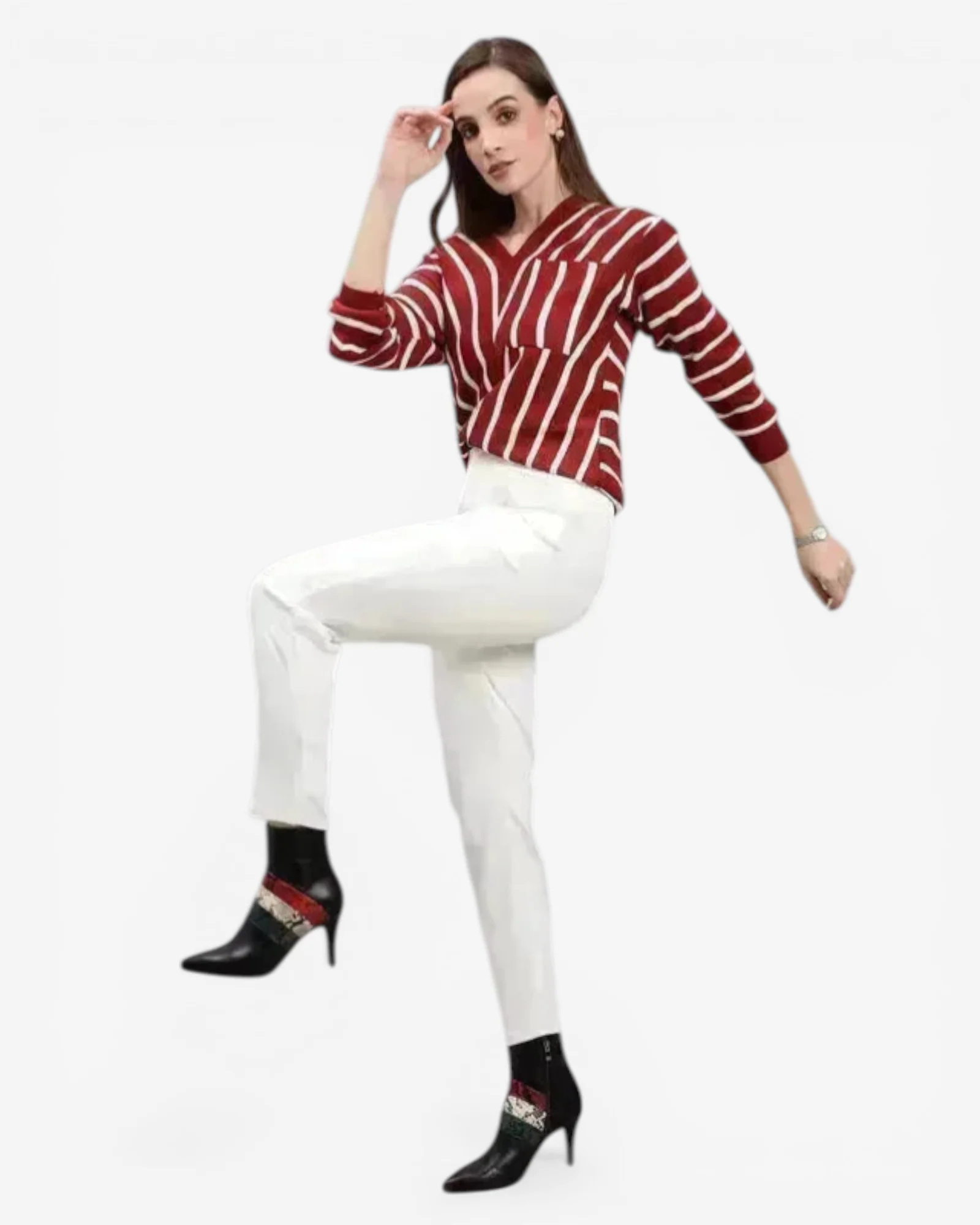 Striped Knitted Pullover - Image 3