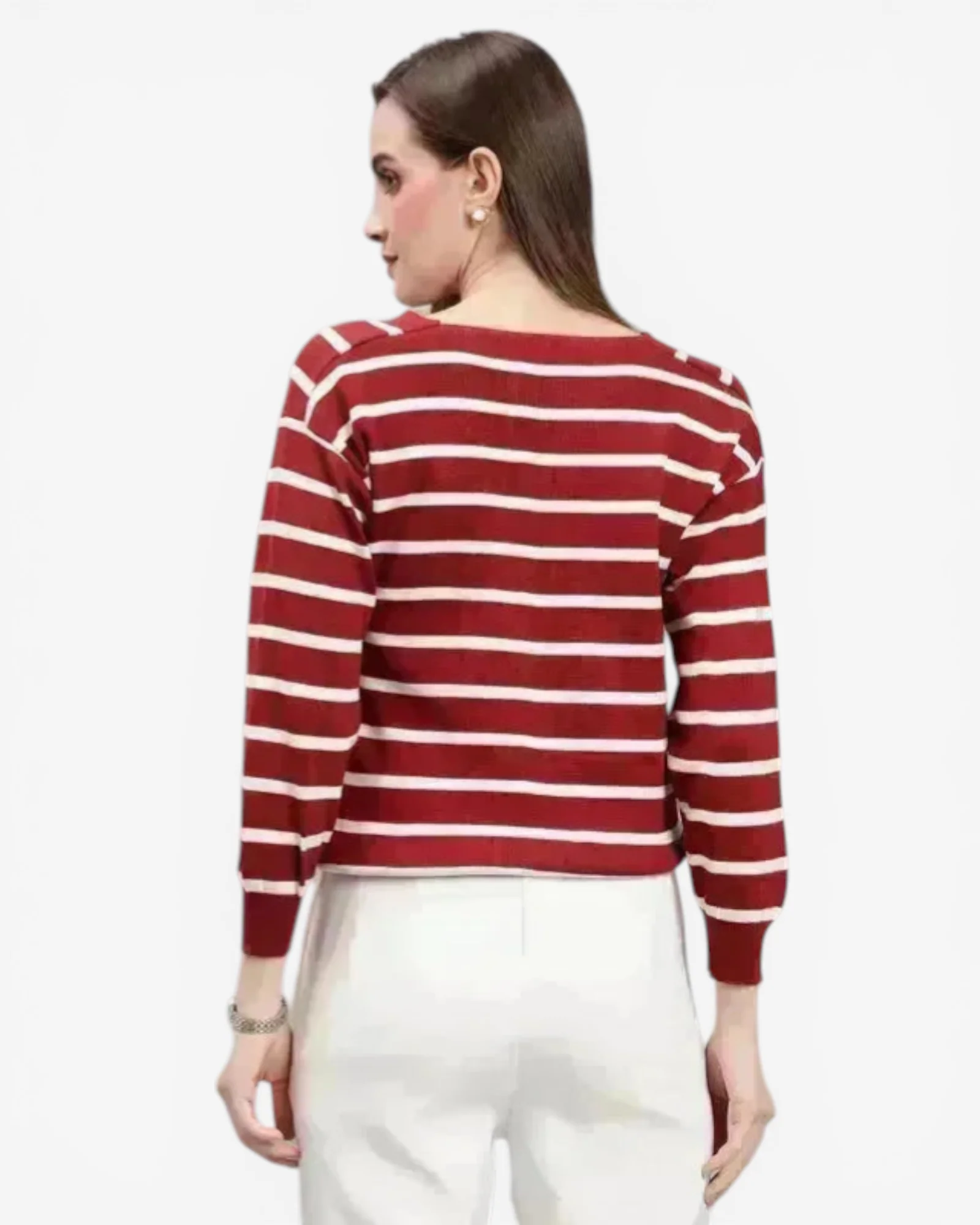 Striped Knitted Pullover - Image 4