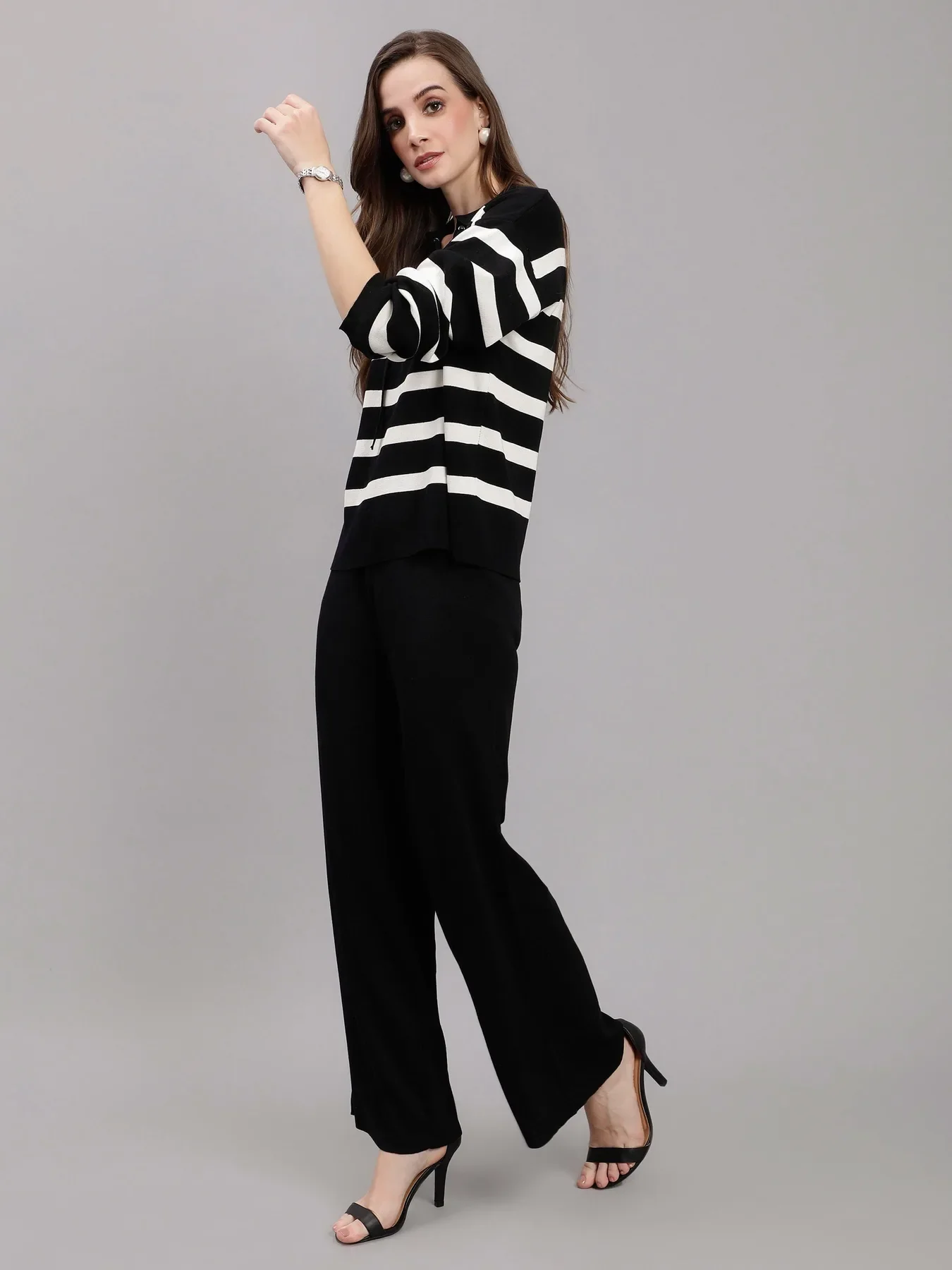 Striped Knitted Two Piece Set - Image 11