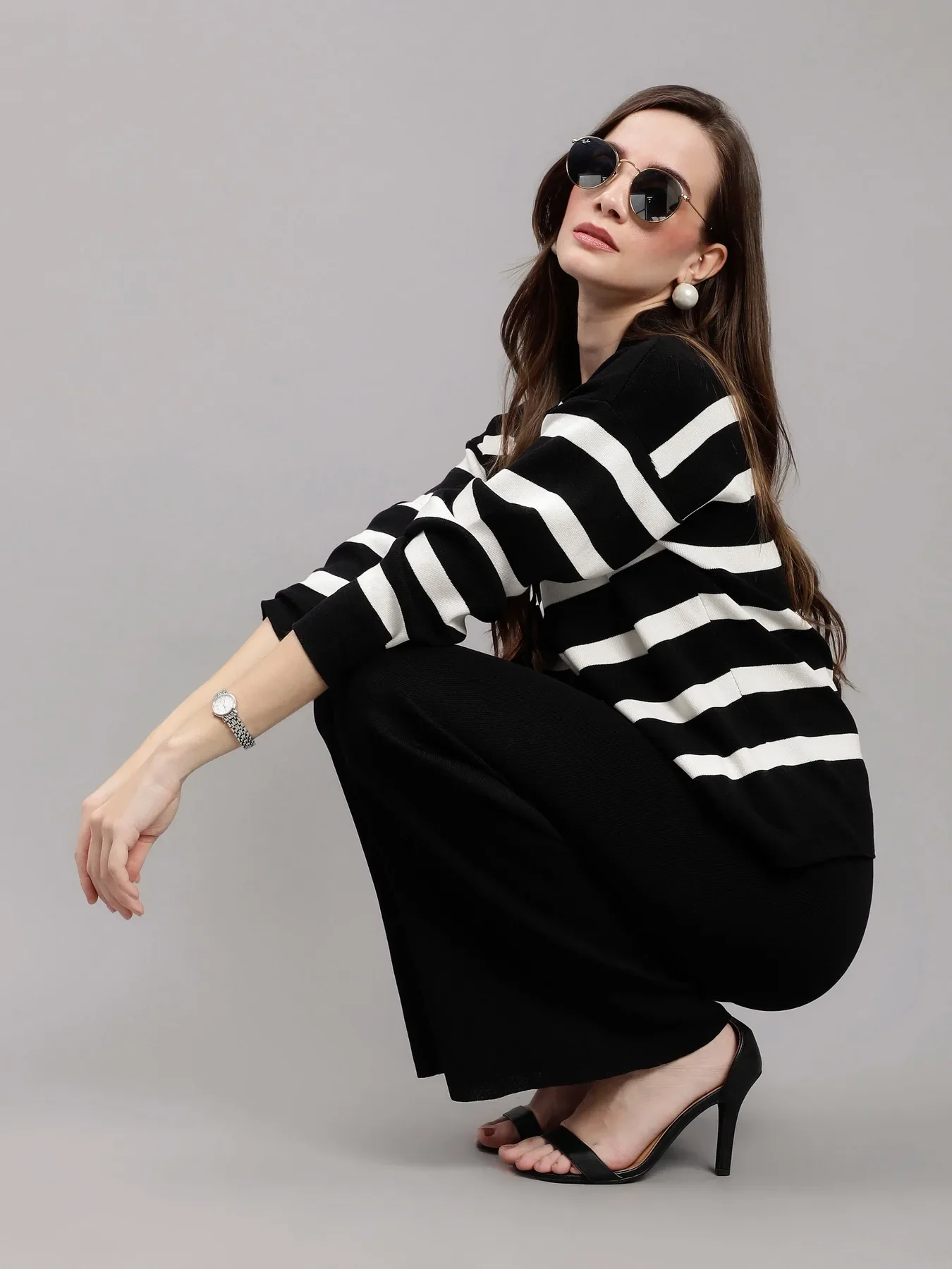 Striped Knitted Two Piece Set - Image 9