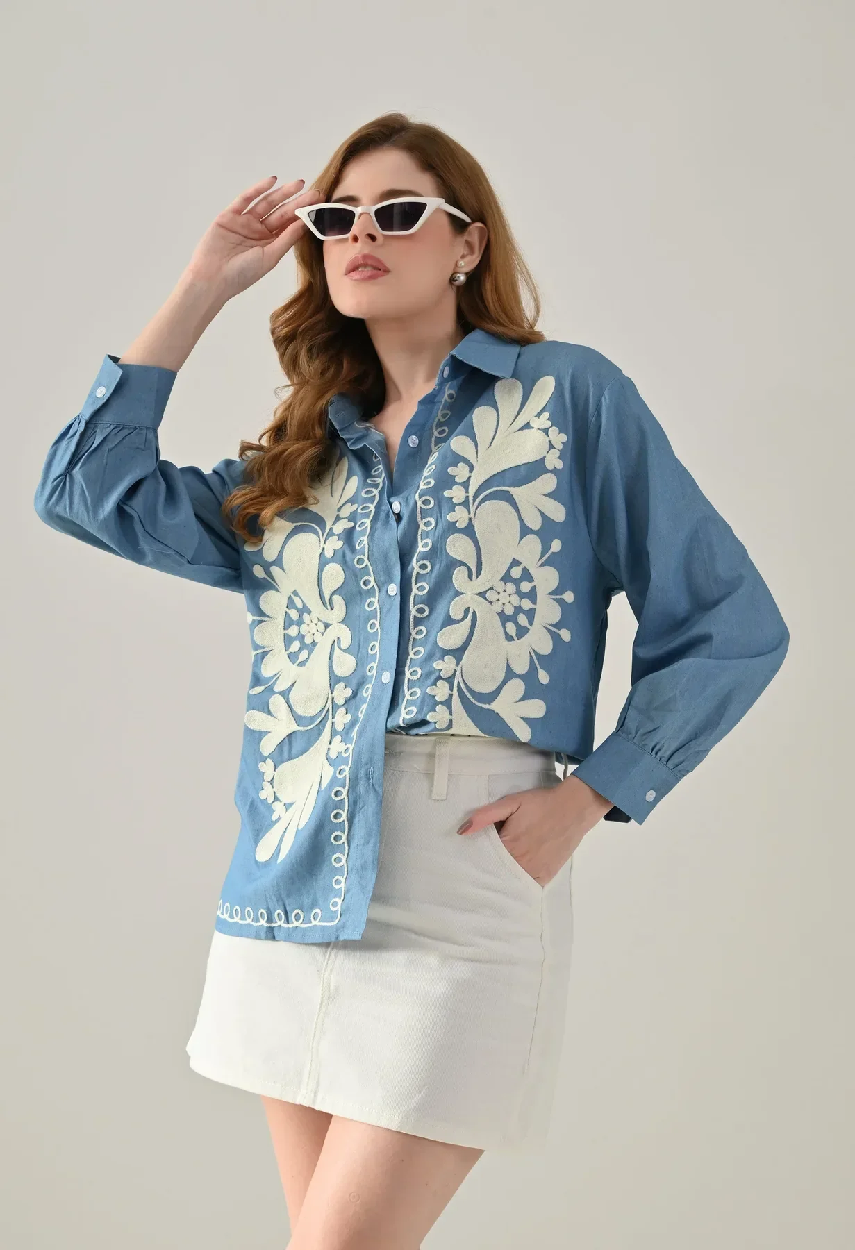 Threadwork Embroidered Shirt - Image 10