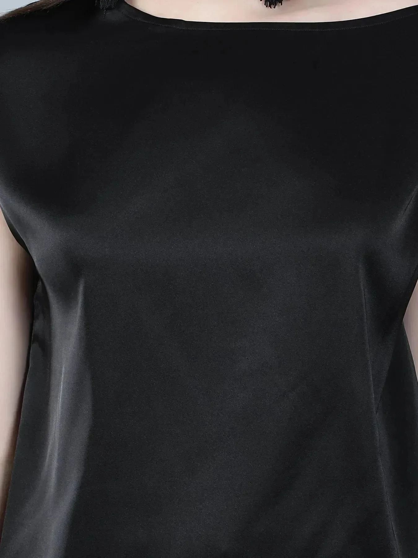 Tie Shoulder Satin Blouse - Image 20