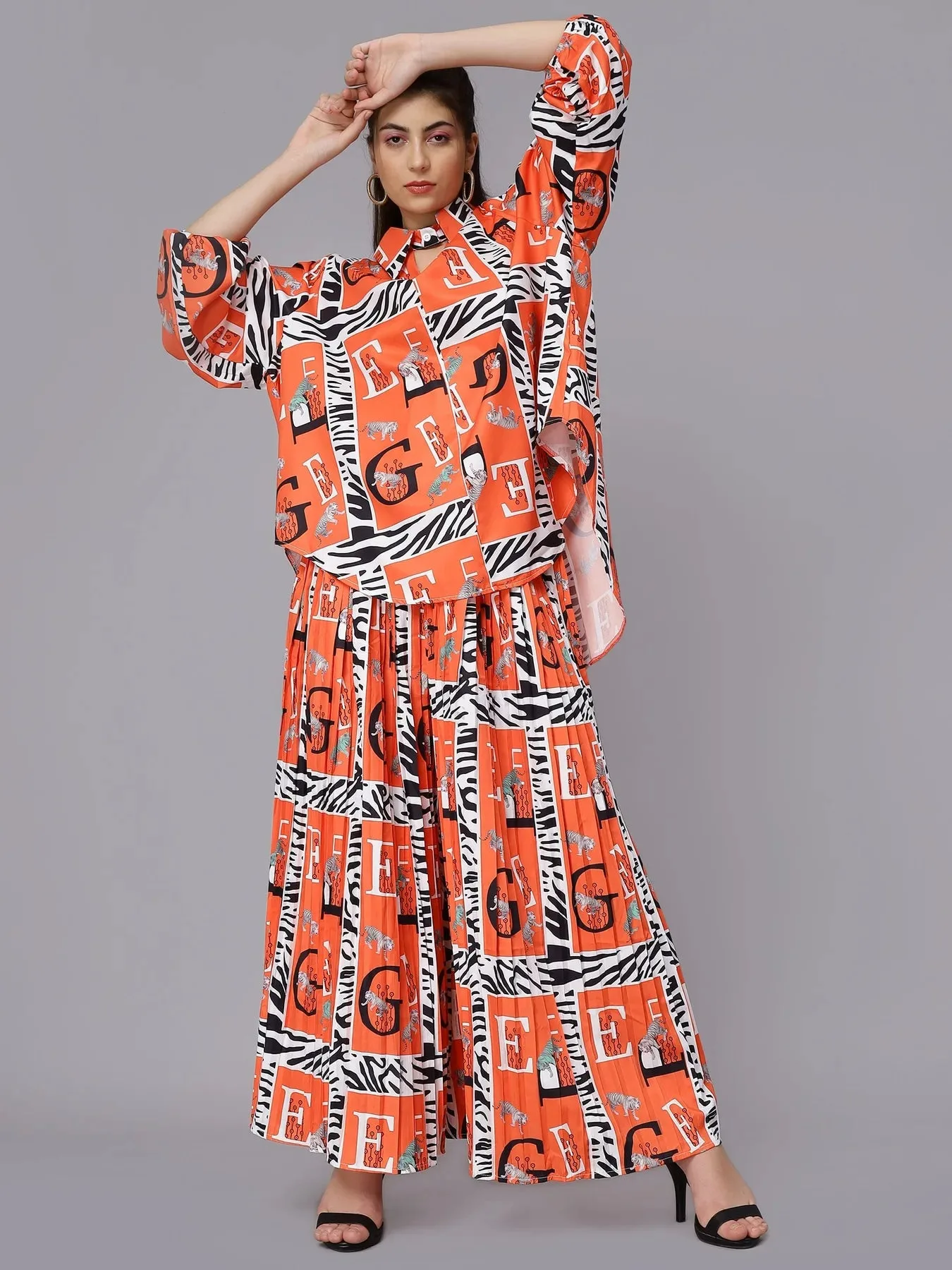 Tiger Print Oversized Two-Piece Set - Image 6