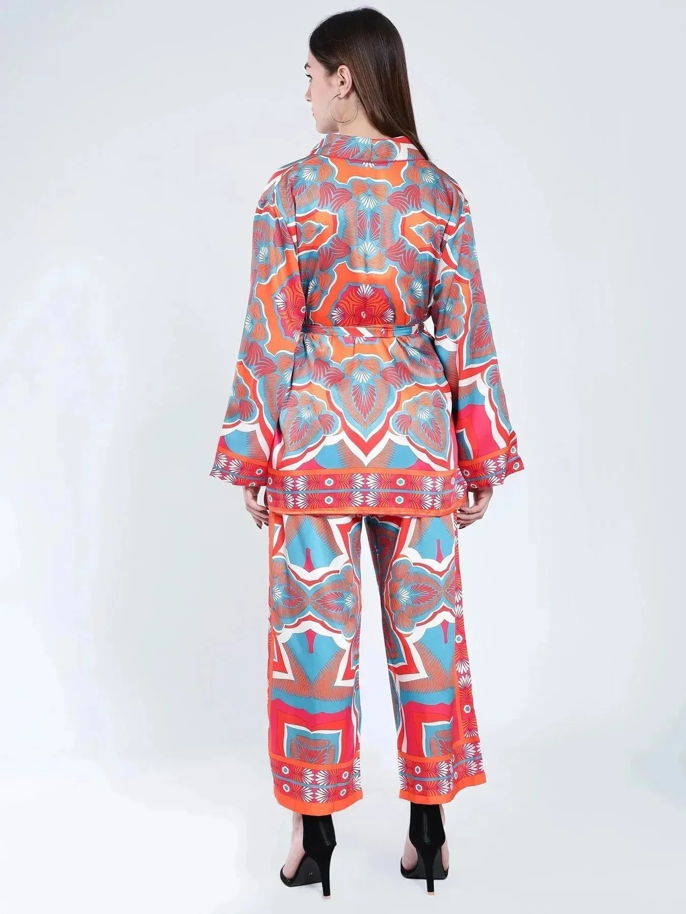 Tropical Printed Kimono Three-Piece Set - Image 7