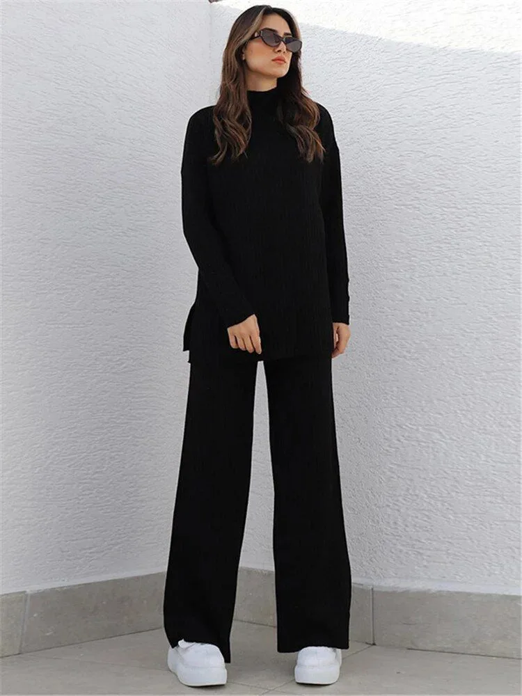 Warm Knitted Two Piece Set - Image 4